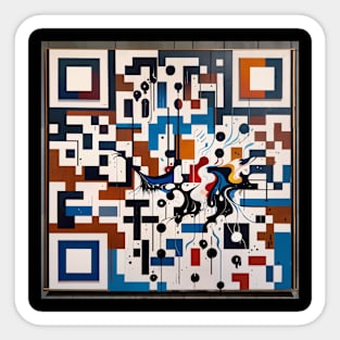 RickRoll QR Code Abstract Painting Sticker